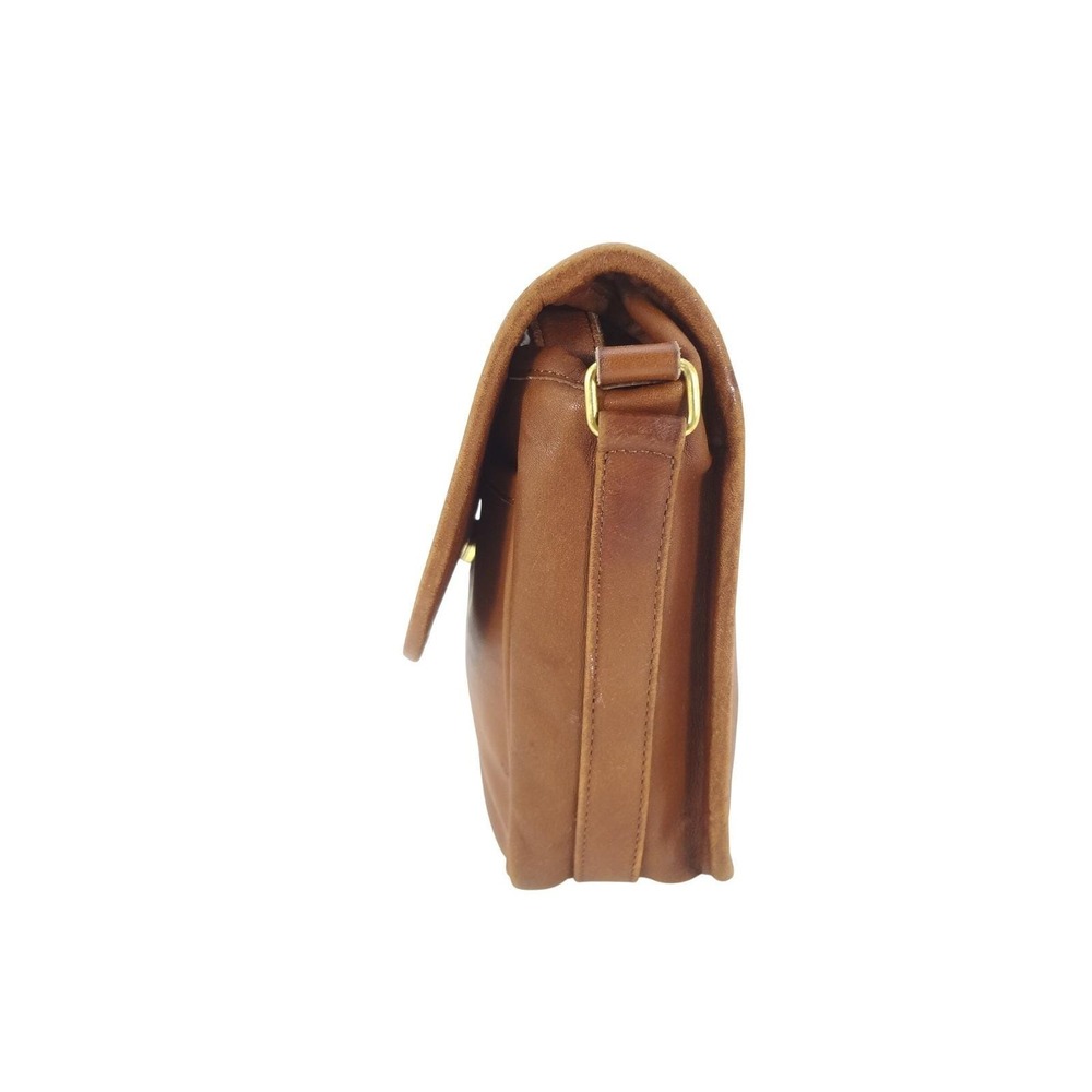 Coach Vintage British Tan Leather Crossbody Saddle Bag 9061 Made in USA - Picture 2 of 8